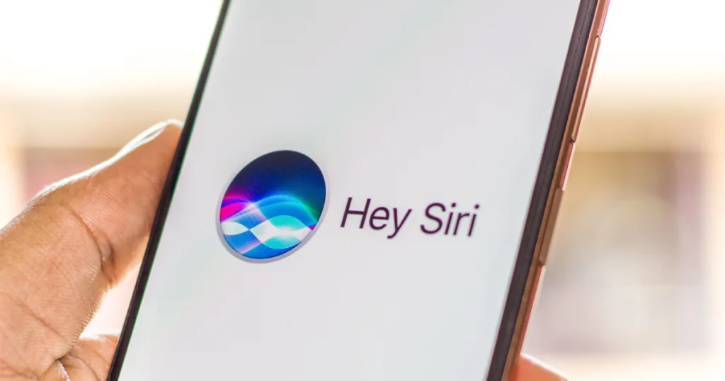 Picture of Siri application home screen.