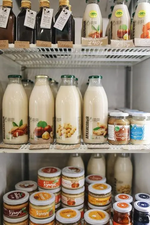 Food stored in refrigerator