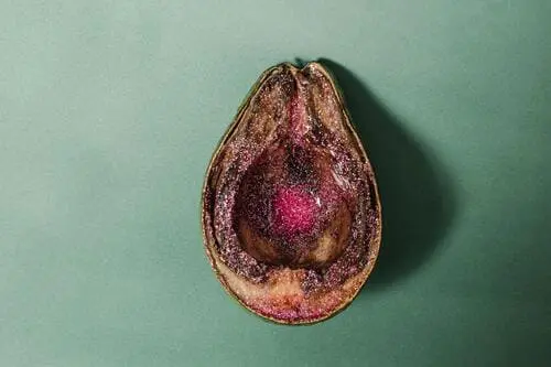 Spoiled avocado