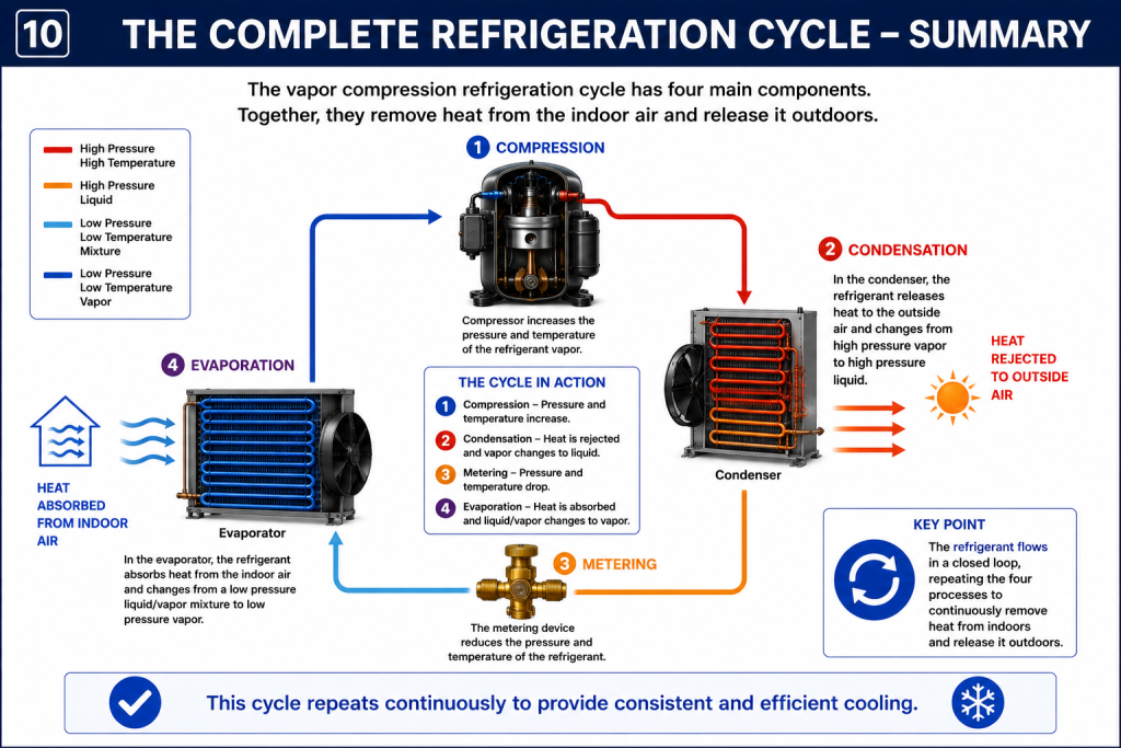 The complete refrigeration cycle-summary.